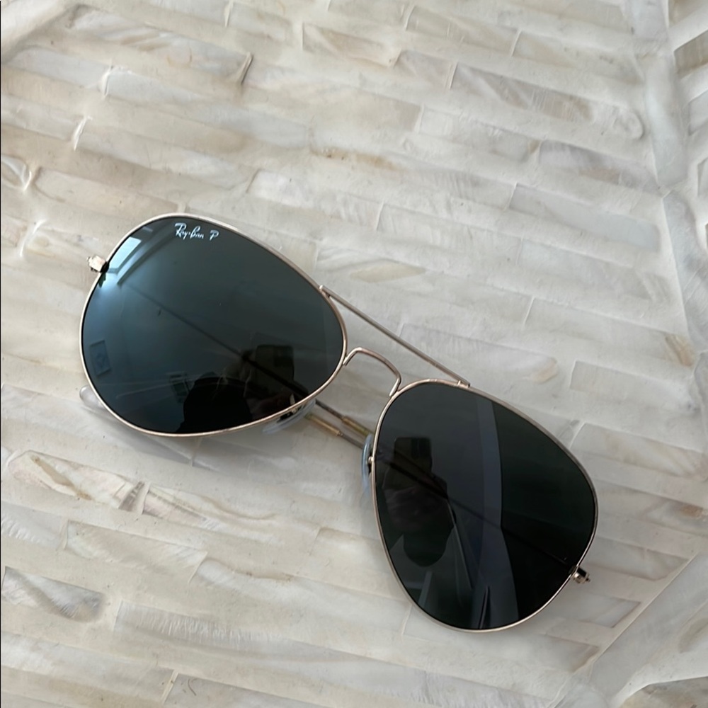😎Ray-Ban P Aviator Sunglasses - gold Frame - Picture 3 of 6